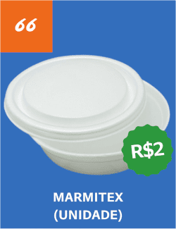 66 - Marmitex (unidade) - R$ 2,00