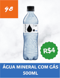 48 - Água Mineral Com Gás (500ml) - R$ 4,00