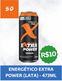 50 - Energético Extra Power (lata) - 473ml - R$ 10,00