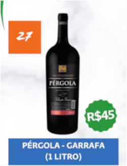 27 - Pérgola garrafa (1 litro) - R$ 45,00