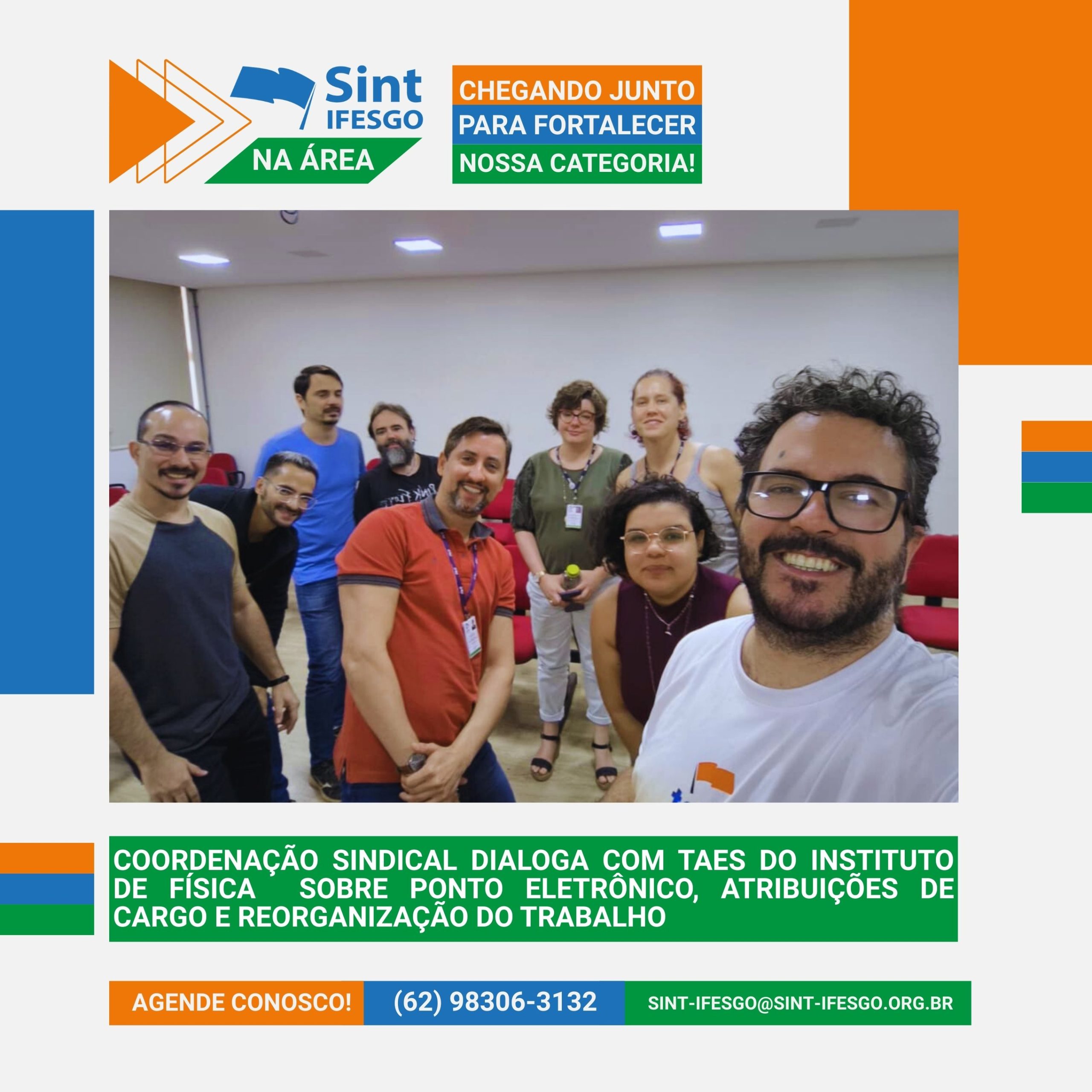 Sint-IFESGO na Área - Coordenador - geral Diego Siqueira reúne-se com