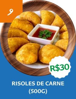 9 - Risole de Carne (500g) - 30 reais